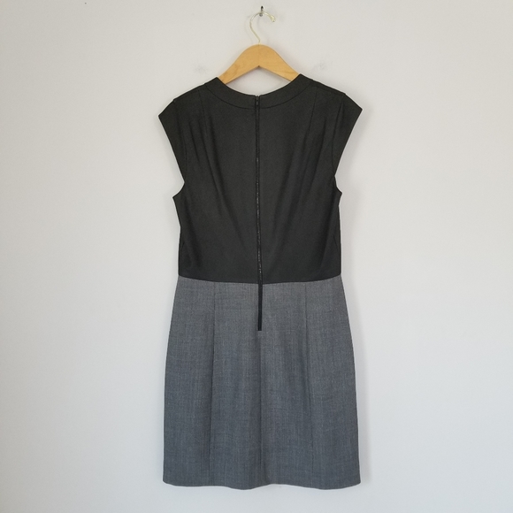 Theory Tirionne C Leather Top Career Sheath Dress - Picture 2 of 8